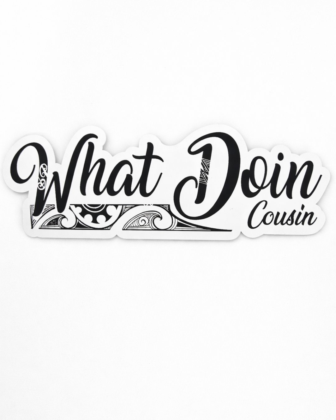 Māori What Doin Cousin Car Sticker