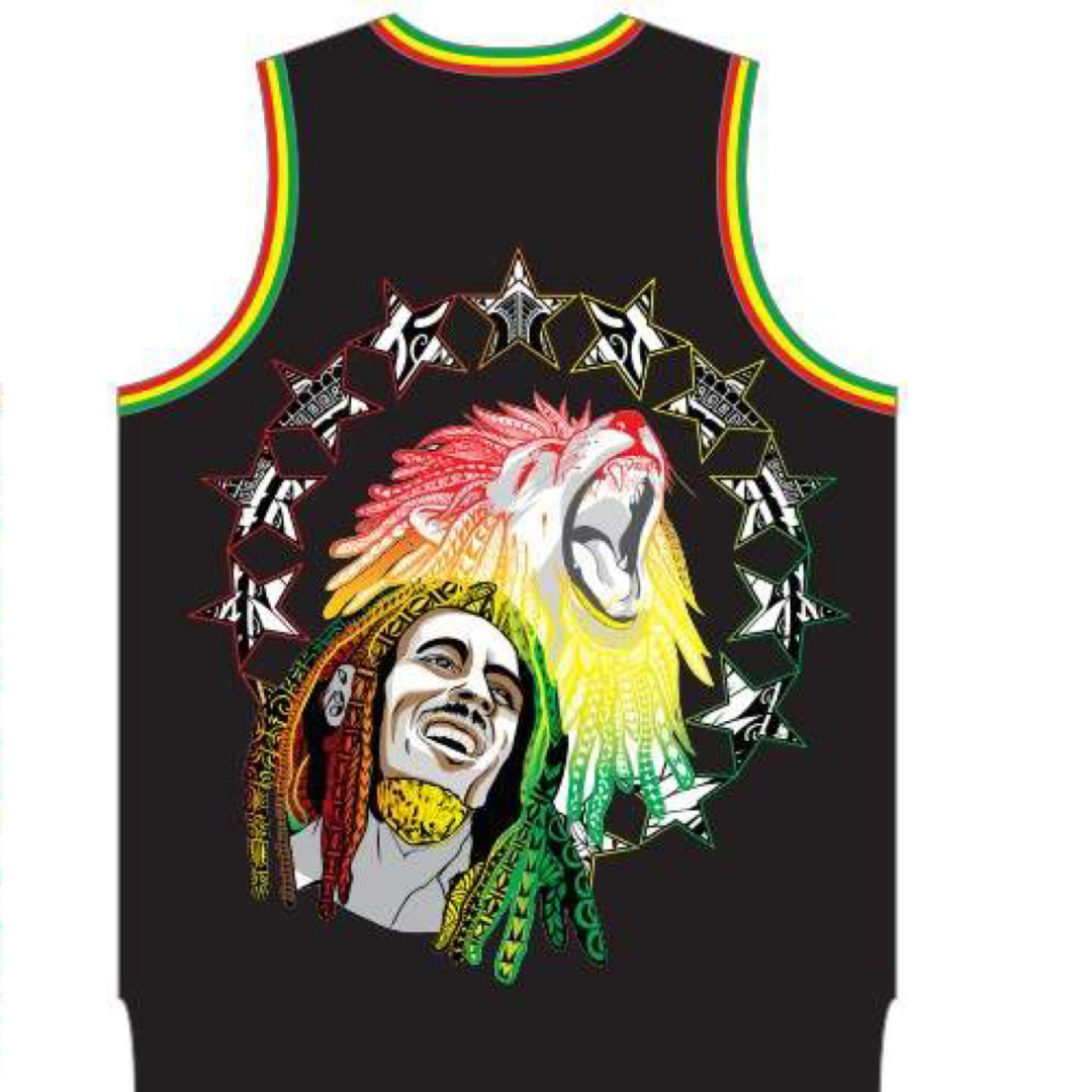 Cook Islands Bob Marley Singlet in Black