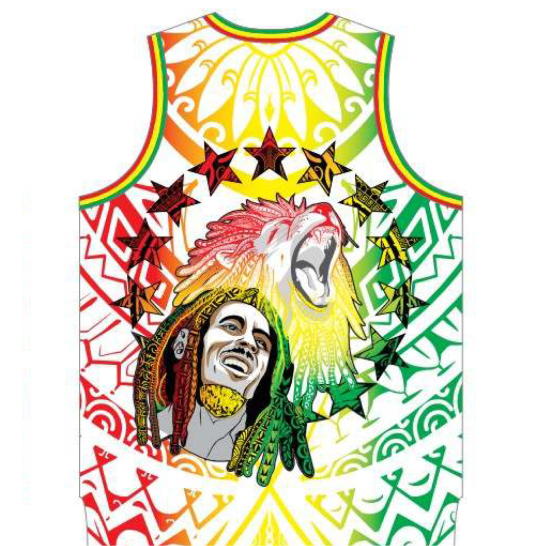 Cook Islands Bob Marley Singlet in White