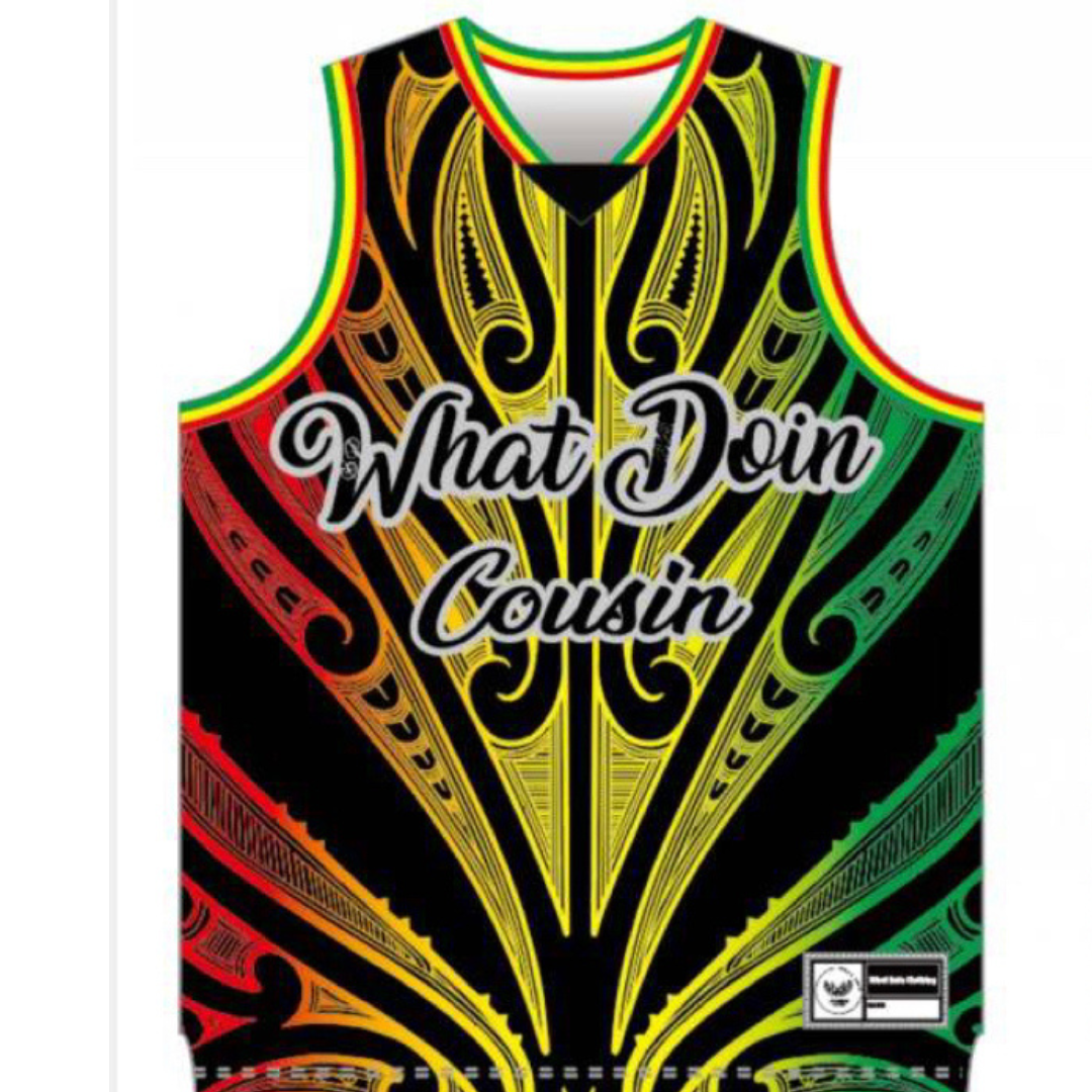 Māori Bob Marley Singlet in Black