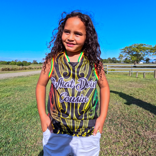 Youth Māori Bob Marley Singlet In Black