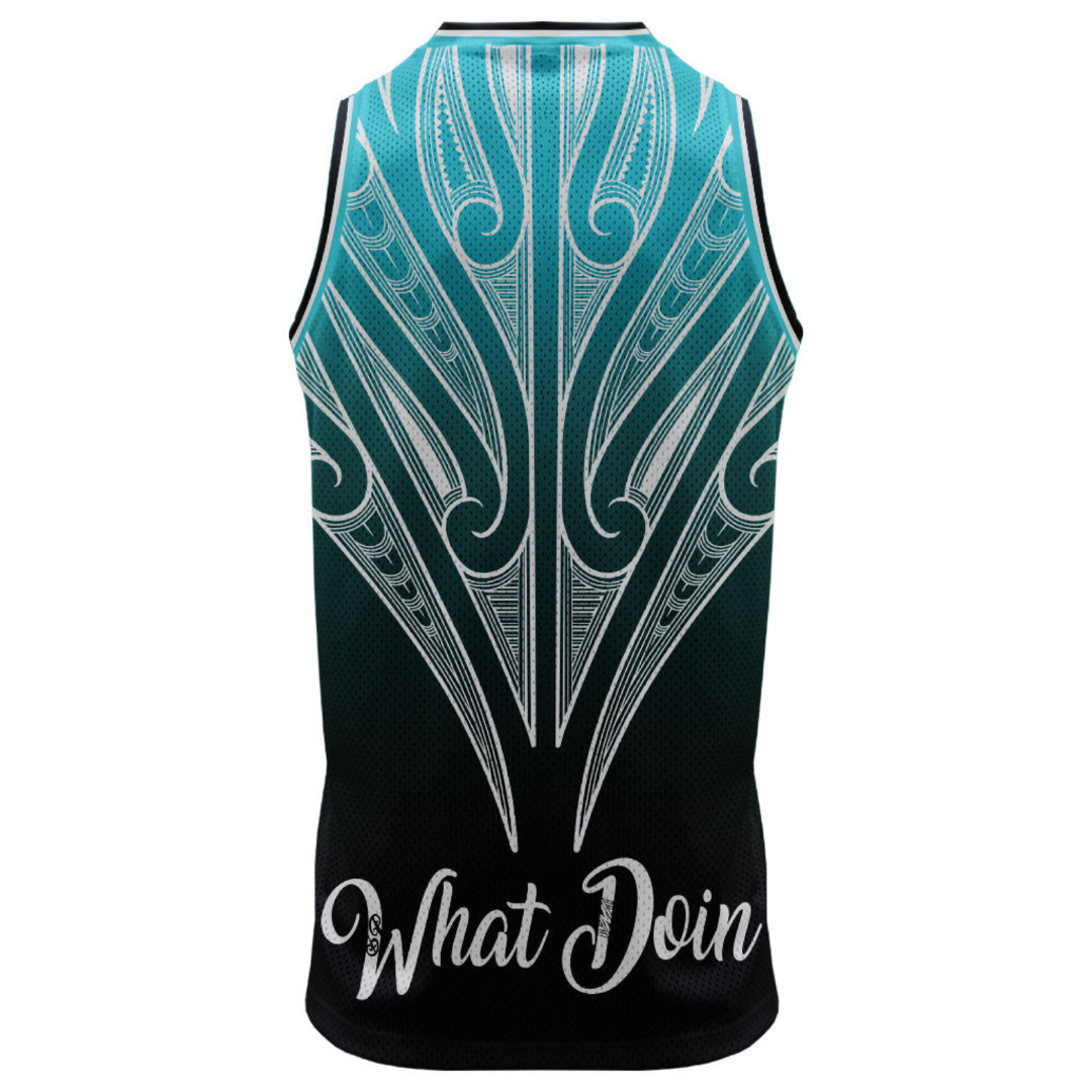 Māori Teal Singlet