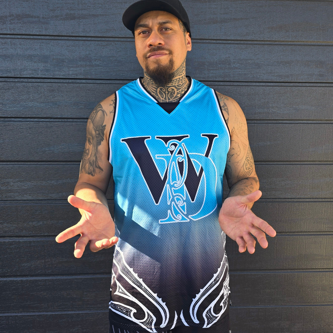 Māori Teal Singlet